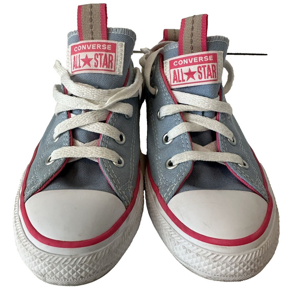 Converse Chuck Taylor, All Star Blue Pink Low Top Sneaker Girls Kids Size 1.5 Jr - Picture 1 of 14